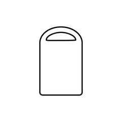 Cutting Board icon vector. Kitchen illustration sign. Food symbol or logo.