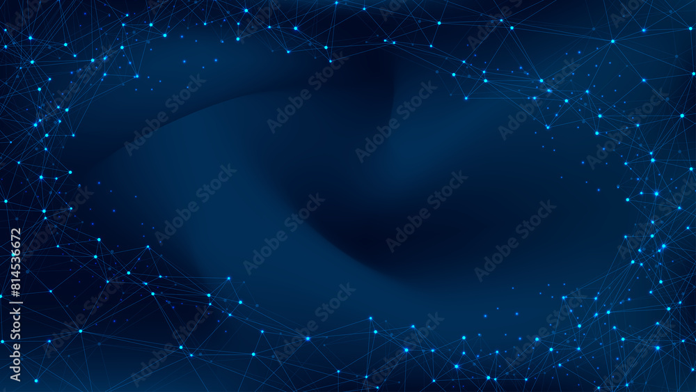 Leinwandbilder Global network connections with points and lines. Wireframe background. Abstract connection structure. Polygonal space background, illustration