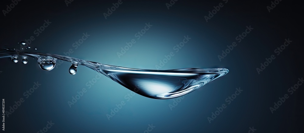 Aufkleber A drop of water caught in mid air suspended in the frame with a blank space around it creating the perfect copy space image