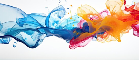 An abstract background with oil and water creating a unique and captivating image with plenty of copy space