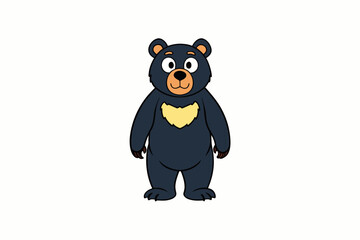 black bear cartoon vector illustration