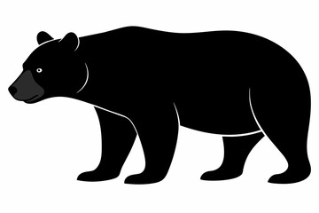  black bear line art vector illustration