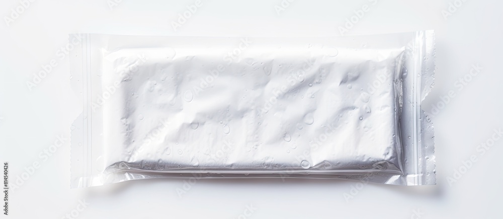 Aufkleber top view of wet wipes isolated on a white background in a copy space image