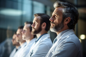 Obraz premium Generative AI Portrait of experienced doctor at hospital patient examination consultation medicare