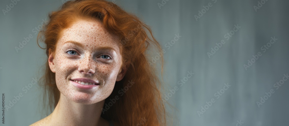 Leinwandbilder a copy space image of a cheerful redheaded girl with freckles ready for text placement