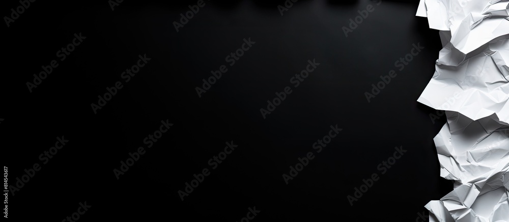 Poster A white torn paper is set against a black background creating a copy space image suitable for black Friday and online shopping themes