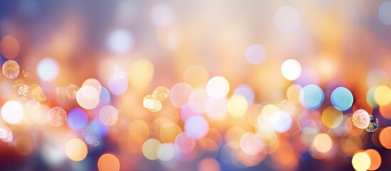 Obraz premium A background of bokeh lights creates an abstract texture with ample copy space image