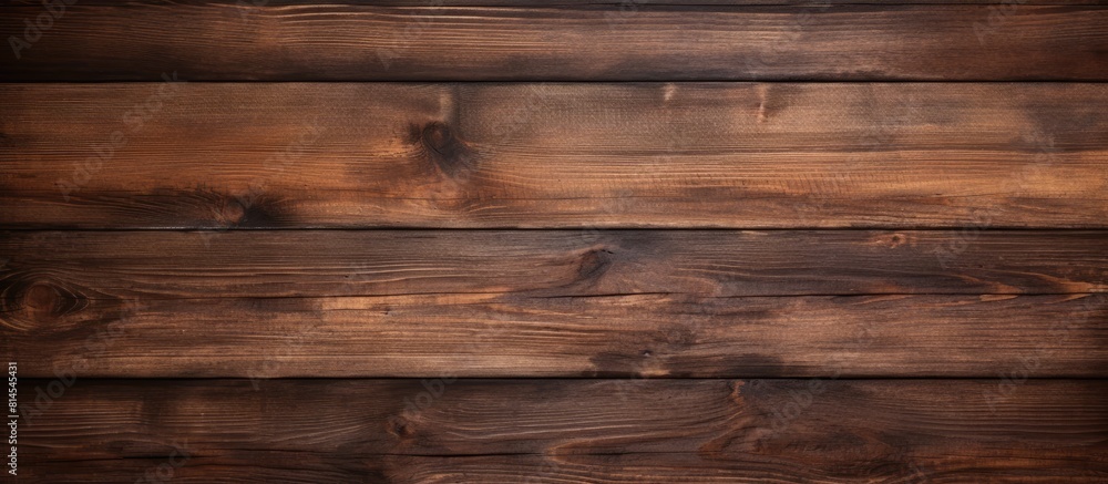 Poster A texture of dark brown wood planks with a lighter area for adding text or images. with copy space image. Place for adding text or design
