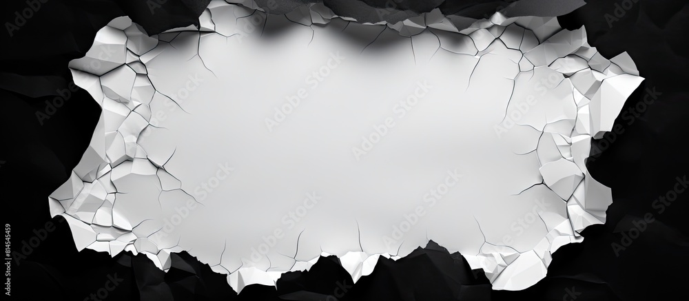 Poster A white torn paper is set against a black background creating a copy space image suitable for black Friday and online shopping themes