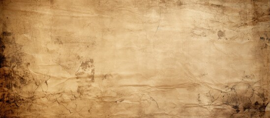 A vintage grunge style paper sheet in a dirty beige color with crumpled and scratched textures...