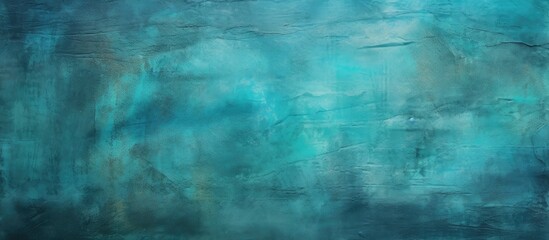 Obraz premium A textured teal colored abstract wall creates a captivating background with various shades offering ample copy space for images