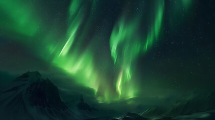 The breathtaking spectacle of the Northern Lights dancing across the night sky