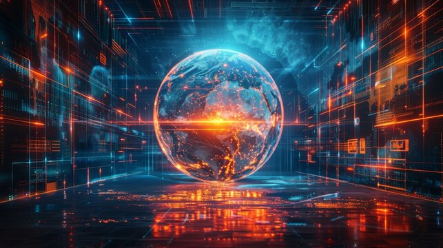 This globe represents the business of selling excess planetary resources, which results in environmental issues and ecological disasters.