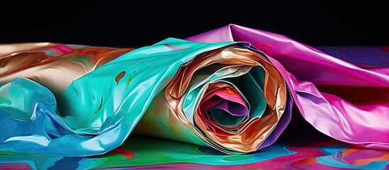 Message ready torn colored wrapping paper with copy space image available for personalized notes