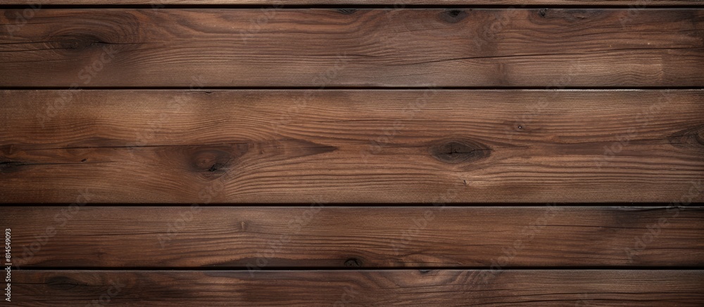 Poster A texture of dark brown wood planks with a lighter area for adding text or images. with copy space image. Place for adding text or design