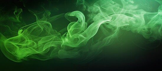 Fototapeta premium A vibrant green smoke background with copy space image
