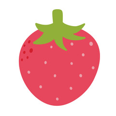 strawberry cartoon icon.