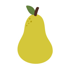 Pear cartoon icon.