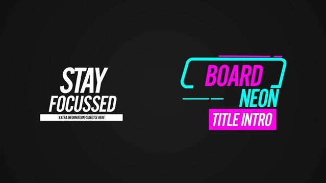 RGB Glitch Neon Sign Lower Thirds Bundle