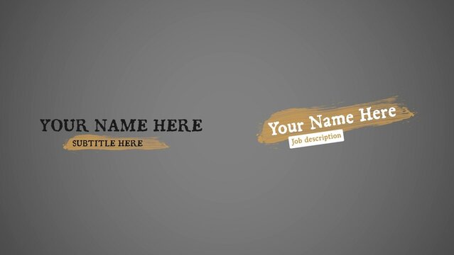Modern Brush Lower Thirds Title Pack
