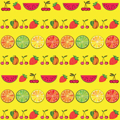 seamless colorful fruit background. Good for textile fabric design, wrapping paper, website wallpapers, textile, wallpaper and apparel. vector illustration