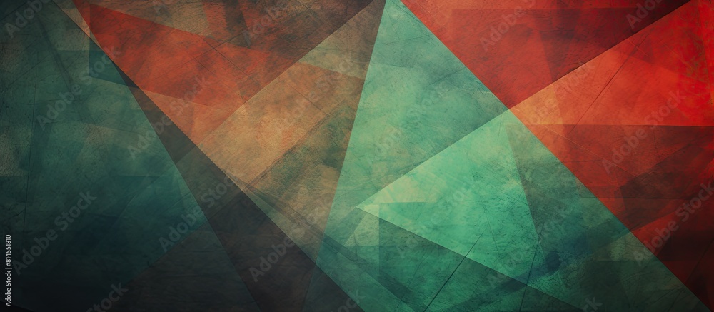 Poster vintage style background with a combination of red and green colors suitable for copy space image