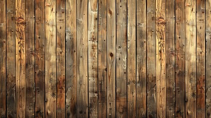 The image is a high-resolution photo of a wooden fence. The fence is made of vertical planks of wood that are weathered and have a natural wood grain. - Powered by Adobe