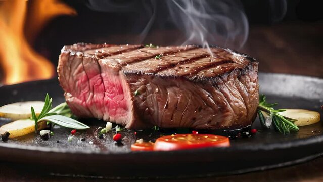 Gourmet Grilled Lamb Chops and Meat with Savory Sauces and Vegetables