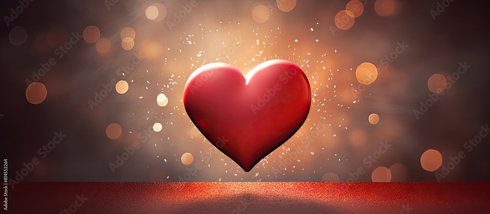 Poster A stunning Valentine s Day card featuring a heart with ample space for a customized message or image