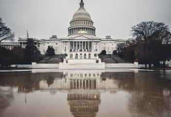 Fototapeta premium A view of the Capital Building in Washington DC