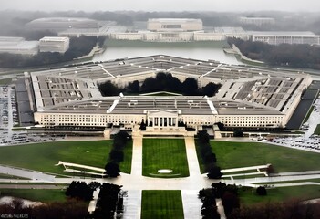 An aerial view of the Pentagon in Washington DC