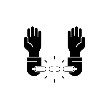 unchained concept line icon. Simple element illustration. unchained concept outline symbol design.