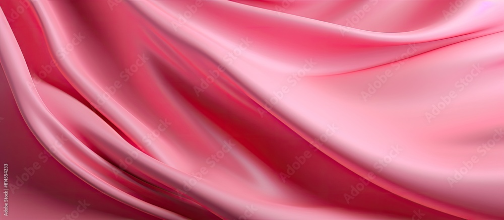 Poster A background image featuring a pink fabric texture with plenty of empty space for text or other graphical elements. with copy space image. Place for adding text or design