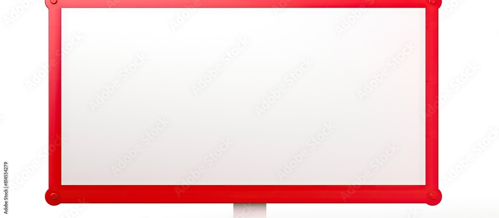 Fototapete Isolated on a white background this red guidepost provides ample space for text making it convenient for adding captions or messages to the image