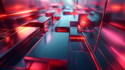 A futuristic background design featuring sleek metallic shapes, creating a high-tech and modern aesthetic, Hand Edited Generative AI.