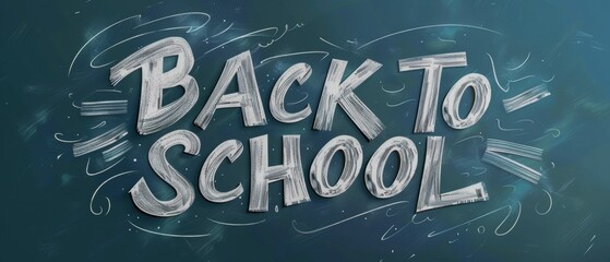 Back to school concept - SCHOOL START education background - Black blackboard chalkboard in the...