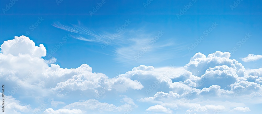 Aufkleber a serene and unobstructed scenery of a blue sky providing ample empty space for additional content