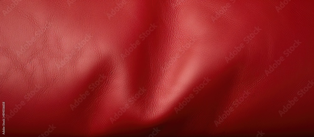 Poster a background image featuring a smooth and vibrant red leather texture creates an appealing visual wi
