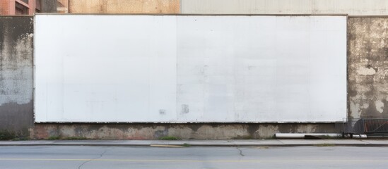 Obraz premium Copy space image of a spacious street wall billboard featuring banners that offer ample opportunities to customize with personalized text