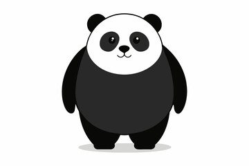 panda line art vector silhouette illustration