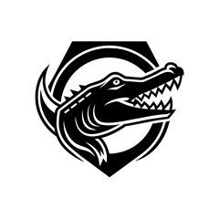 head of a crocodile logo