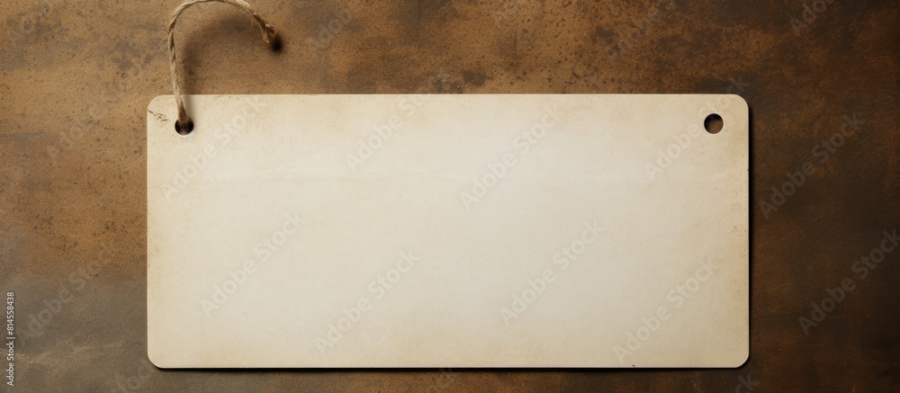 Poster A blank paper tag ideal for adding text or images in the copy space area