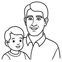 father and child vector