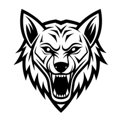 hyena head vector