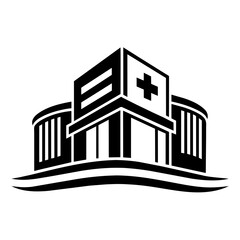 silhouette of a hospital illustration