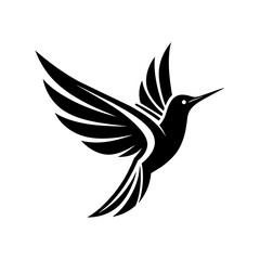 silhouette of a humming bird