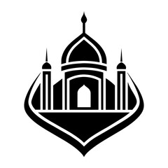 mosque illustration vector logo,