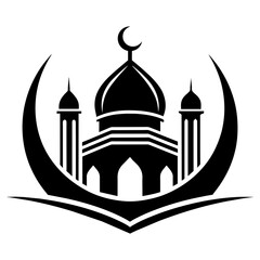 mosque logo vector illustration