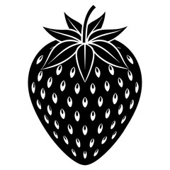 silhouette of a strawberry illustration
