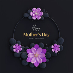 Happy mothers day. floral background with flowers